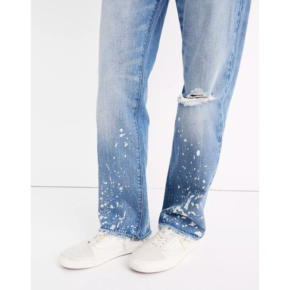Madewell Jeans 23 Dadjean Light Blue High Rise Denim Boyfriend Bleached Edition - Picture 7 of 16